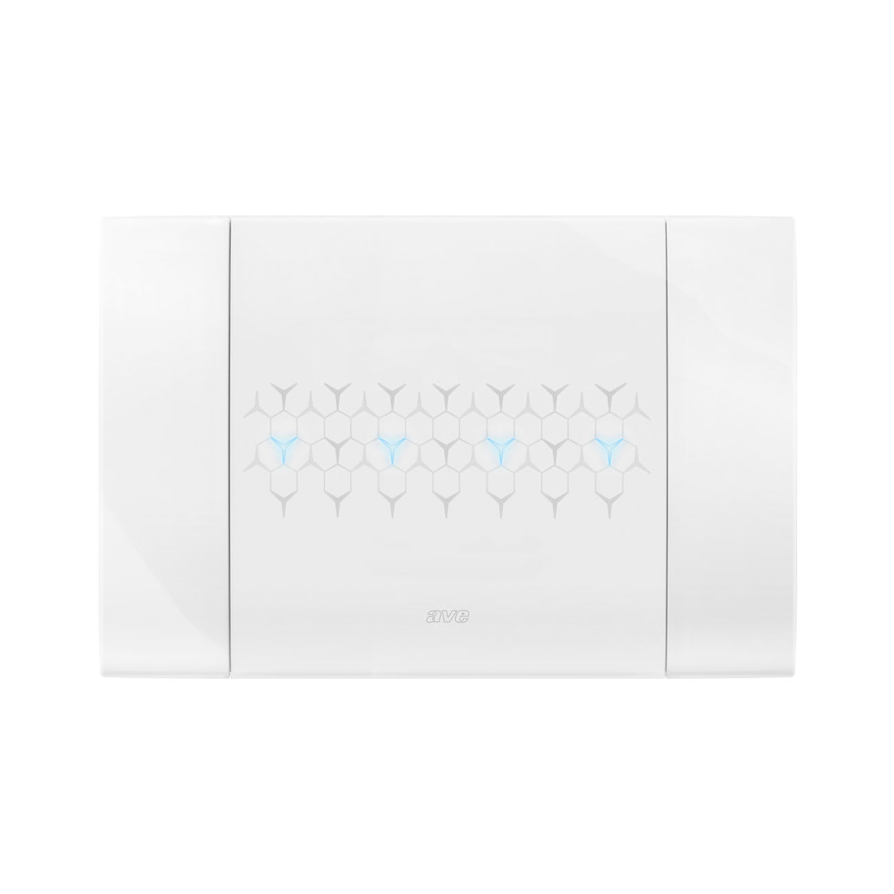 AVE - Placca Smart Touch metallo. fino a 7 comandi. colore Bianco lucido . 4 Mod.
