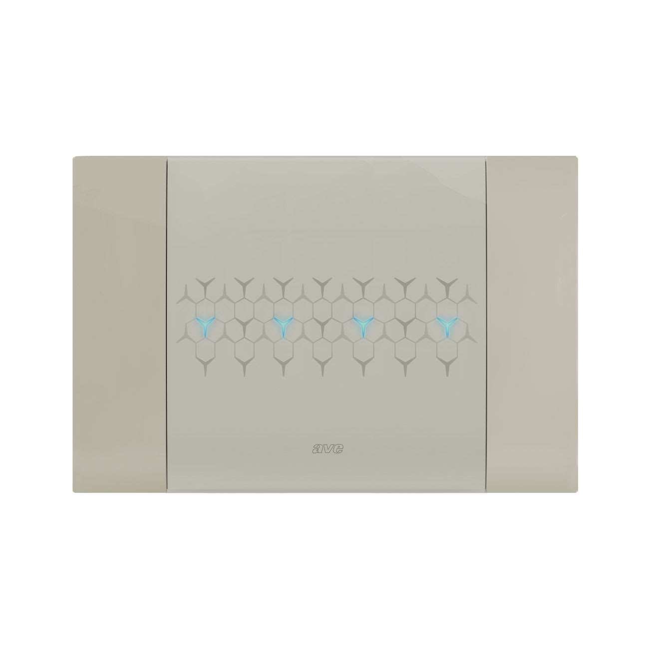 AVE - Placca Smart Touch metallo. fino a 7 comandi. colore Tortora opaco . 4 Mod.