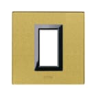 AVE - Placca Vera 44. in vetro colore oro finitura lucida fornita con cornicetta 1 Mod.