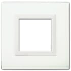 AVE - Placca Vera 44. in vetro colore bianco finitura lucida fornita con cornicetta 2 Mod.