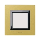 AVE - Placca Vera 44. in vetro colore oro finitura lucida fornita con cornicetta 2 Mod.