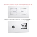 AVE - Placca Vera 44. personalizzabile in vetro colore bianco finitura lucida fornita con cornicetta 4(2+2) Mod.