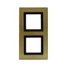 AVE - Placca Vera 44. in vetro colore oro finitura lucida fornita con cornicetta 4(2+2) Mod.