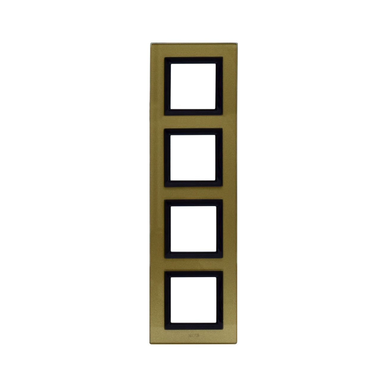 AVE - Placca Vera 44. in vetro colore oro finitura lucida fornita con cornicetta 8(2+2+2+2) Mod.