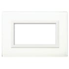 AVE - Placca Vera 44. in vetro colore bianco finitura lucida fornita con cornicetta 4 Mod.