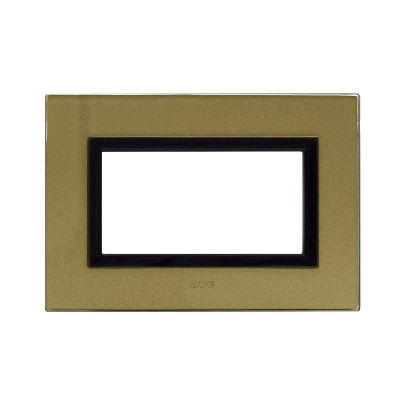 AVE - Placca Vera 44. in vetro colore oro finitura lucida   fornita con cornicetta  4 Mod.