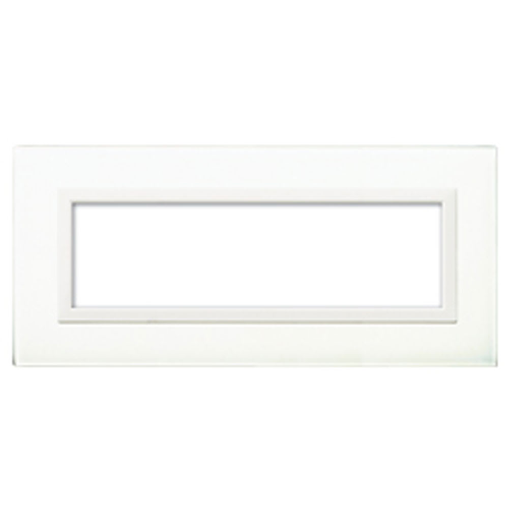 AVE - Placca Vera 44. in vetro colore bianco finitura lucida   fornita con cornicetta  7 Mod.