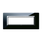 AVE - Placca Vera 44. in vetro colore nero assoluto finitura lucida fornita con cornicetta 7 Mod.