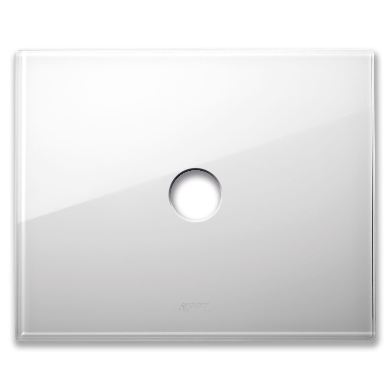 AVE - Placca New Style. S44 in vetro bianco 1 comando a levetta 3 Mod.