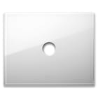 AVE - Placca New Style. S44 in vetro bianco 1 comando a levetta 3 Mod.