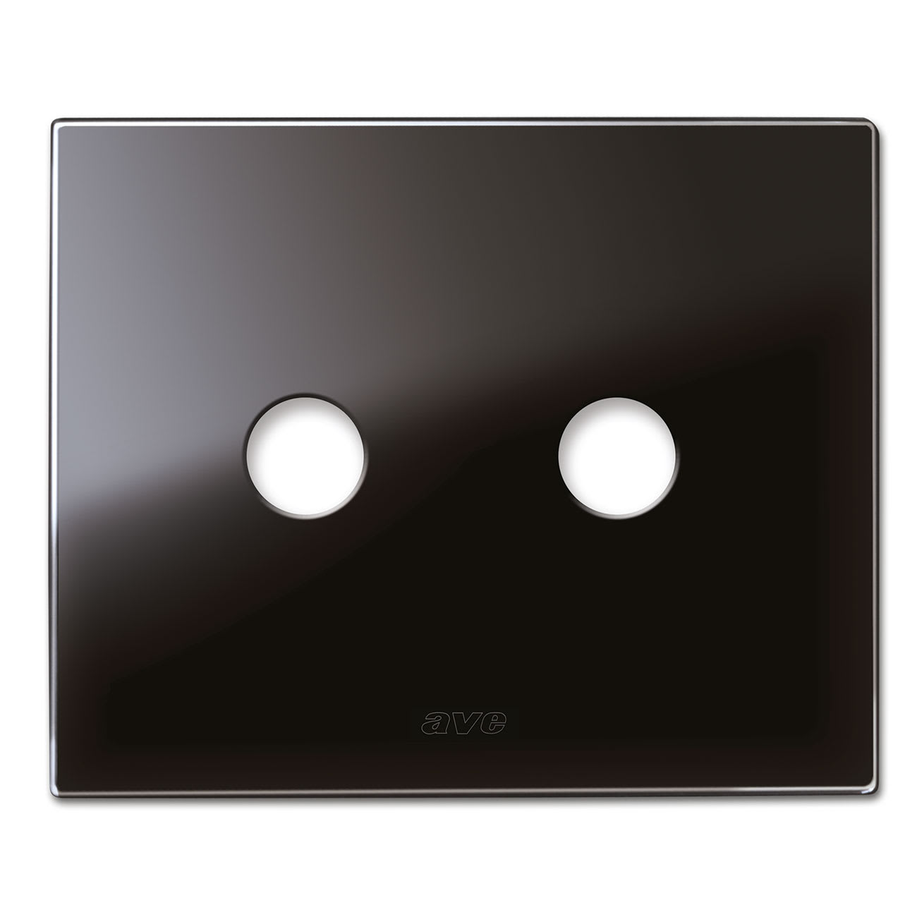 AVE - Placca New Style. S44 in vetro colore nero assoluto 2 comandi a levetta 3 Mod.