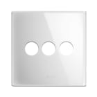 AVE - placca 98x98 vetro bianca 3com.lev.