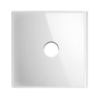 AVE - Placca 98x98 vetro bianca 1 com. lev. elegante e moderna per ambienti raffinati e funzionali.