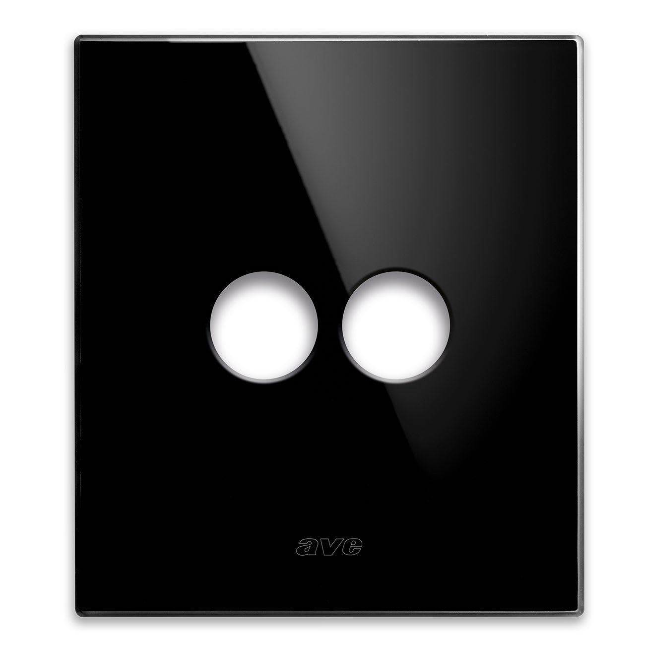 AVE - Placca New Style. S44 in vetro colore nero assoluto  2 comandi a levetta  2 Mod.