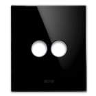 AVE - Placca New Style. S44 in vetro colore nero assoluto 2 comandi a levetta 2 Mod.