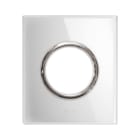 AVE - Placca New Style. S44 in vetro bianco 1 presa di corrente 2 Mod.