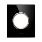 AVE - Placca New Style. S44 in vetro colore nero assoluto 1 presa di corrente 2 Mod.