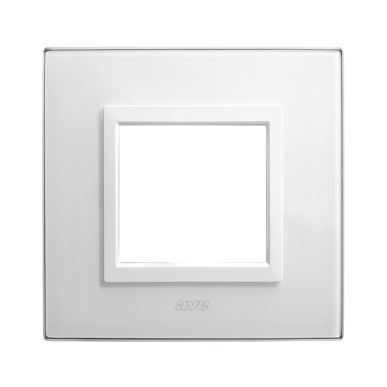 AVE - placca finestra 98x98 vetro bianco 2 moduli elegante e versatile per ambienti moderni