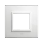 AVE - placca finestra 98x98 vetro bianco 2 moduli elegante e versatile per ambienti moderni
