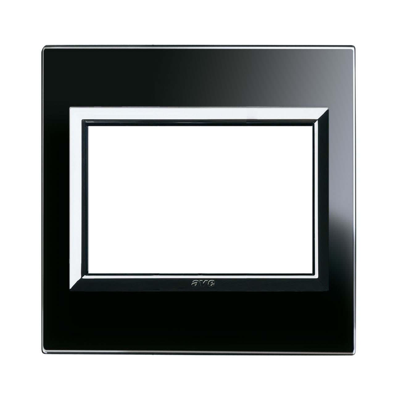 AVE - Placca finestra 98x98 in vetro nero 3m, design elegante e moderno per ambienti raffinati.