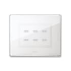 AVE - Placca Touch Vetro. S44 colore bianco 6 comandi. 3 Mod.