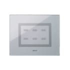 AVE - Placca Touch Vetro. S44 colore grigio 6 comandi. 3 Mod. 44PVTC16GO