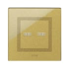 AVE - Placca Touch Vetro. S44 colore oro 2 comandi. 2 Mod.
