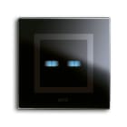 AVE - Placca Touch Vetro. S44 colore nero assoluto 2 comandi. 2 Mod.