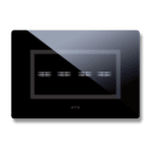 AVE - Placca Touch Vetro. S44 colore nero assoluto 4 comandi. 4 Mod.