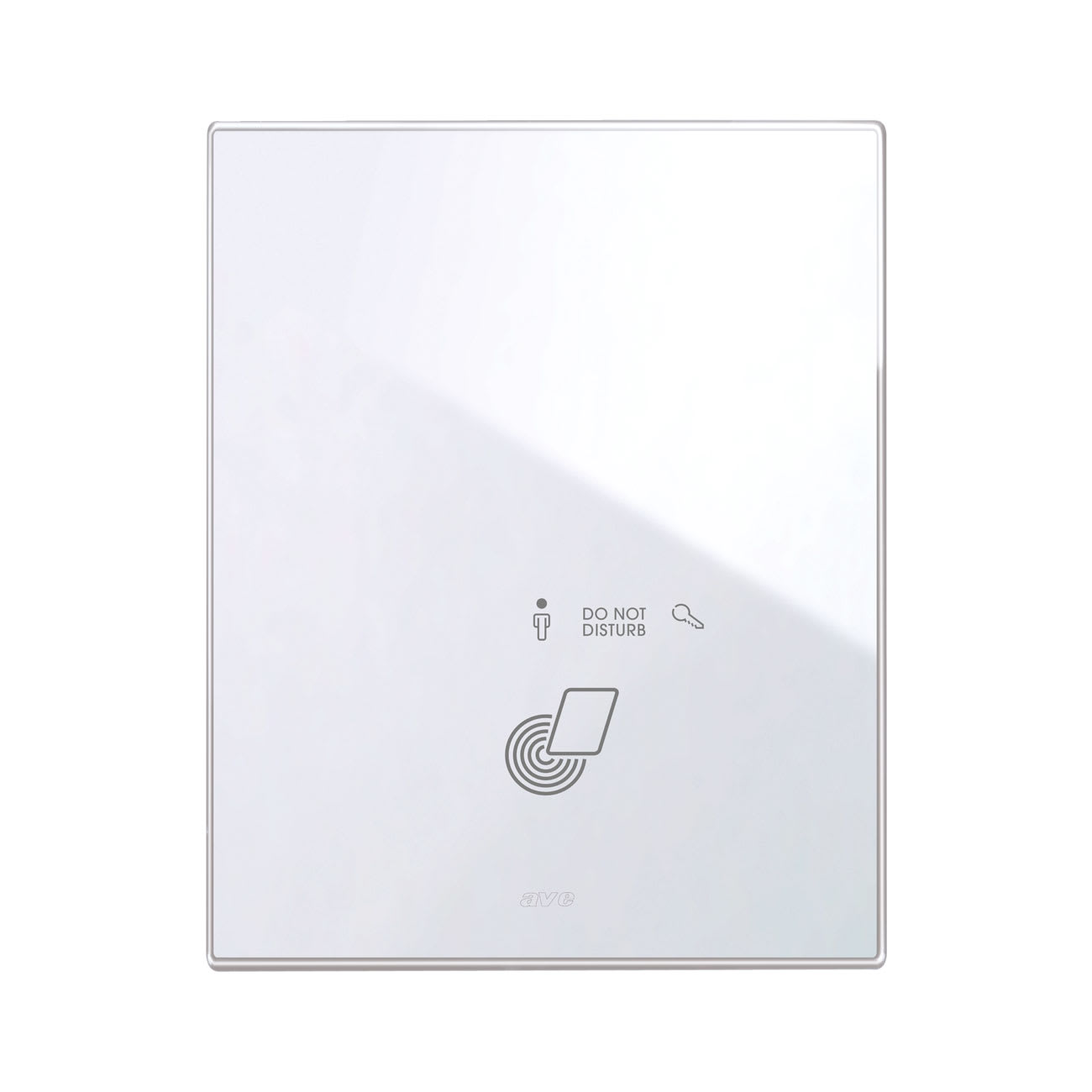 AVE - Placca touch gestione alberghiera Vetro bianco lucido 3+3 moduli Personalizzabile