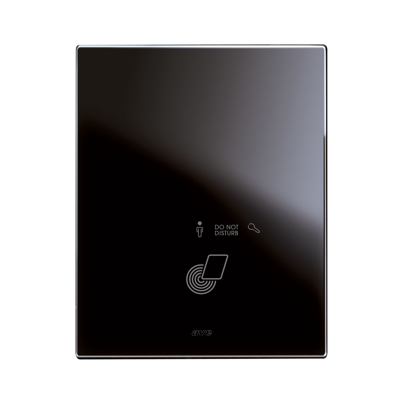 AVE - Placca touch gestione alberghiera  Vetro nero assoluto lucido  3+3 moduli  Personalizzabile