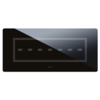 AVE - Placca Touch Vetro. S44 colore nero assoluto 7 comandi. 7 Mod.