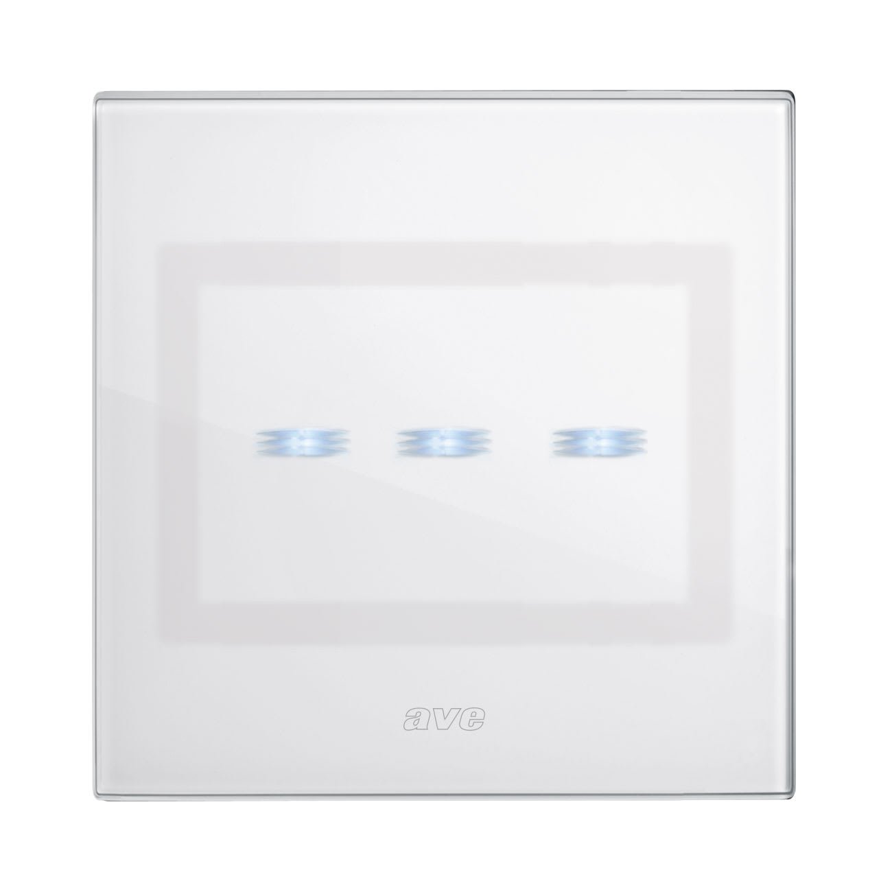 AVE - placca 98x98 vetro bianca touch 3c elegante e moderna per un tocco di stile e funzionalità