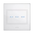 AVE - placca 98x98 vetro bianca touch 3c elegante e moderna per un tocco di stile e funzionalità