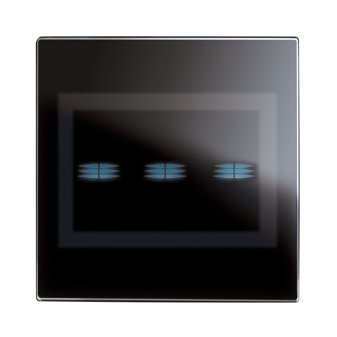 AVE - placca 98x98 vetro nera touch 3com elegante e moderna ideale per ambienti contemporanei