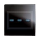 AVE - placca 98x98 vetro nera touch 3com elegante e moderna ideale per ambienti contemporanei
