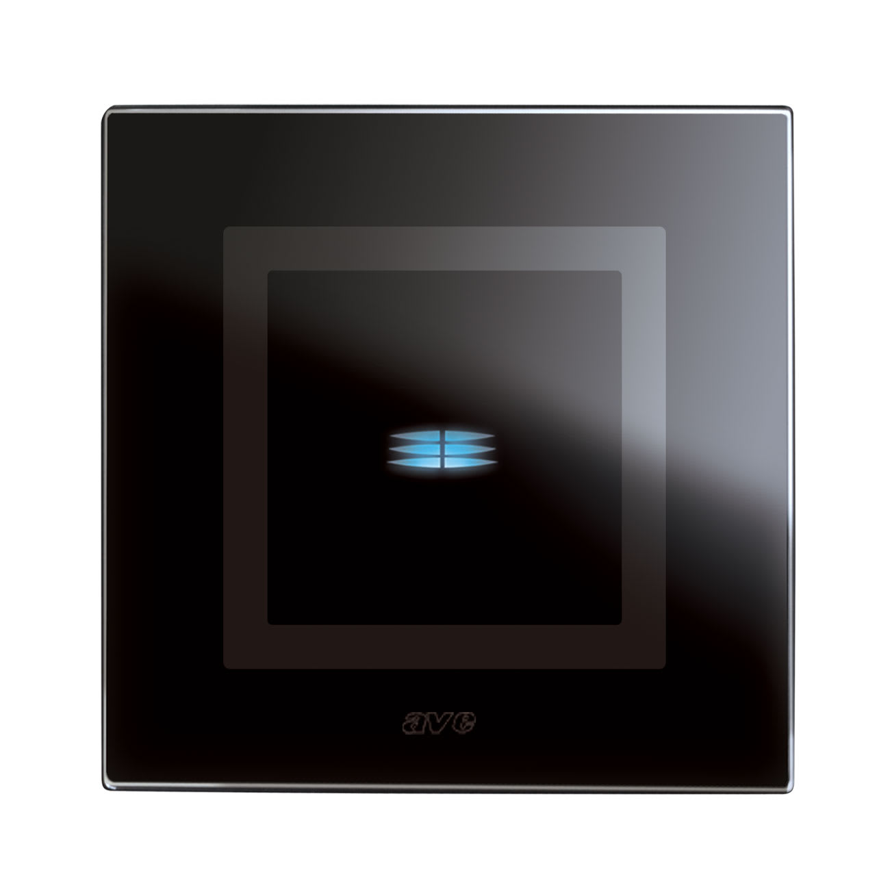 AVE - placca 98x98 vetro nera touch 1com design elegante e funzionalità avanzata per ambienti moderni