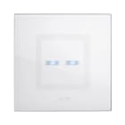 AVE - placca 98x98 vetro bianca touch 2c elegante e moderna per un tocco di stile e funzionalità
