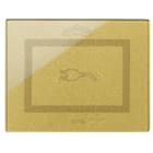AVE - Placca Touch Vetro. S44 a scivolamento simbolo spina colore oro. 3 Mod.