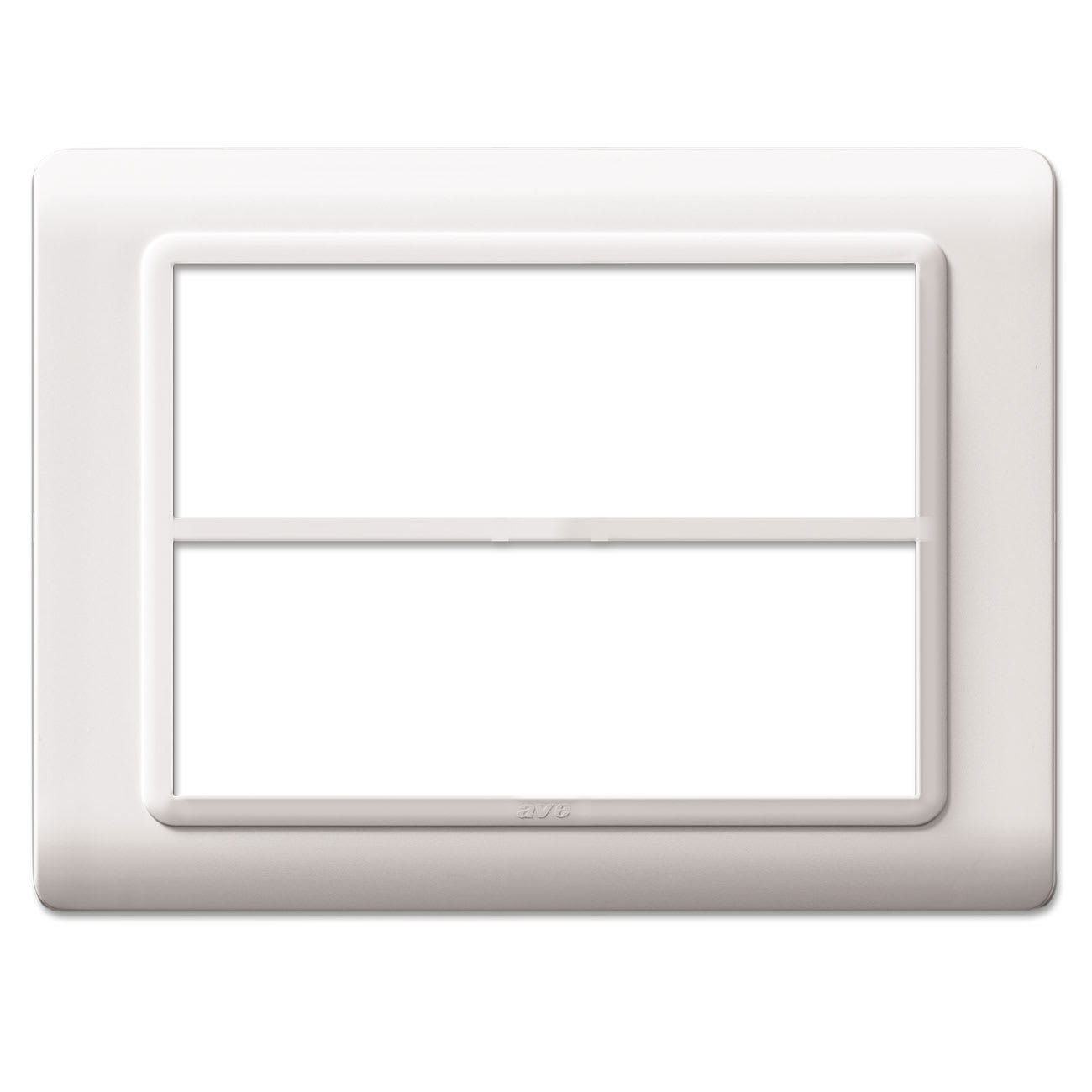 AVE - Placca tecnopolimero. S44 colore bianco (6+6) Mod.