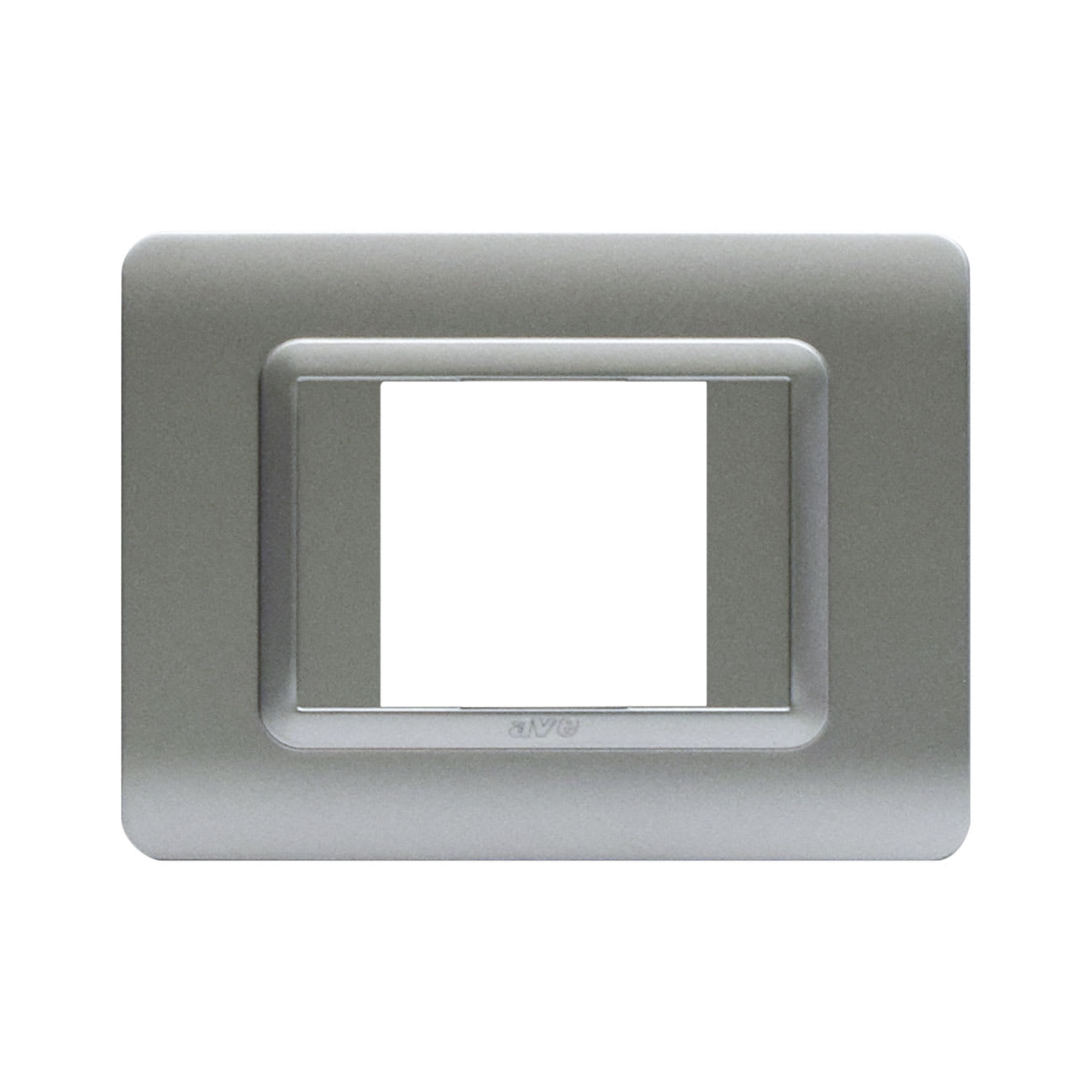 AVE - Placca tecnopolimero. S44 colore argento opaco  2 Mod.