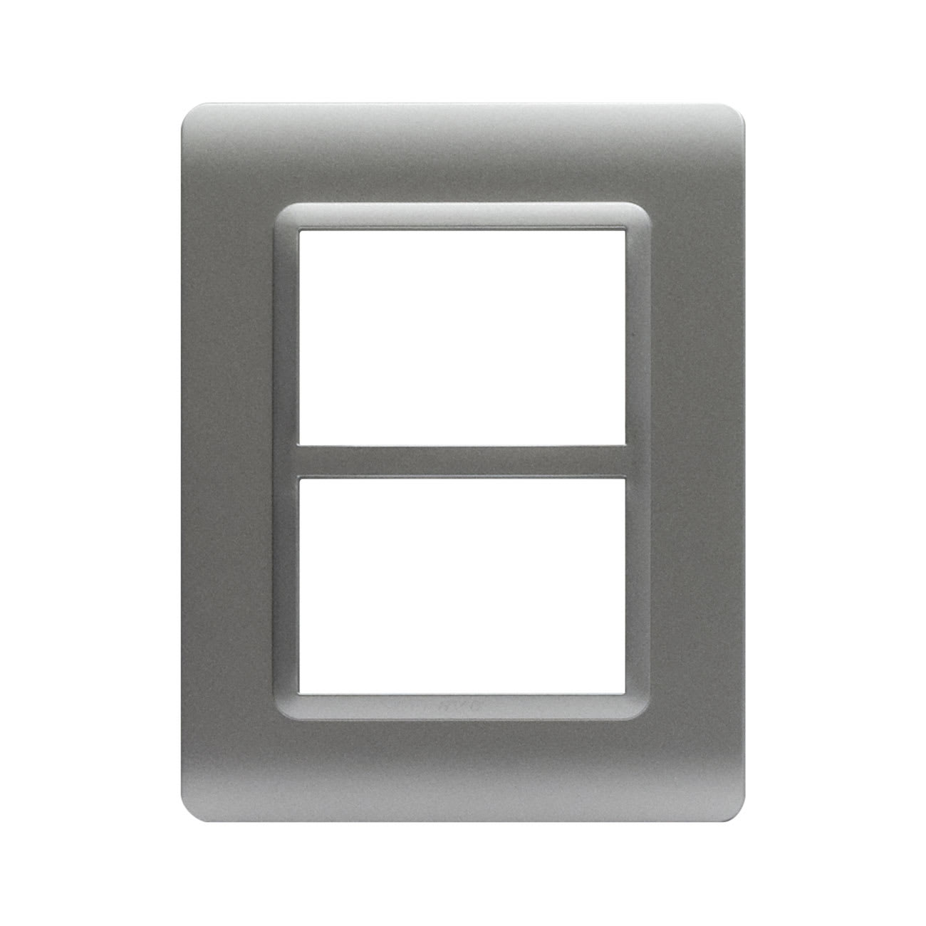 AVE - Placca tecnopolimero. S44 colore argento opaco  6 (3+3) Mod.