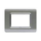 AVE - Placca tecnopolimero. S44 colore argento opaco 3 Mod.