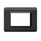 AVE - Placca tecnopolimero. S44 colore grigio scuro 3 Mod.