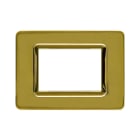 AVE - Placca tecnopolimero. S44 colore ottone lucido 3 Mod.