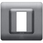 AVE - Placca tecnopolimero. S44 colore argento opaco 1 Mod.