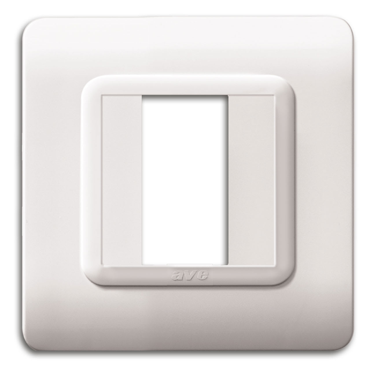 AVE - Placca tecnopolimero. S44 colore bianca 1 Mod.