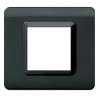 AVE - Placca tecnopolimero. S44 colore grigio lucido 2 Mod.