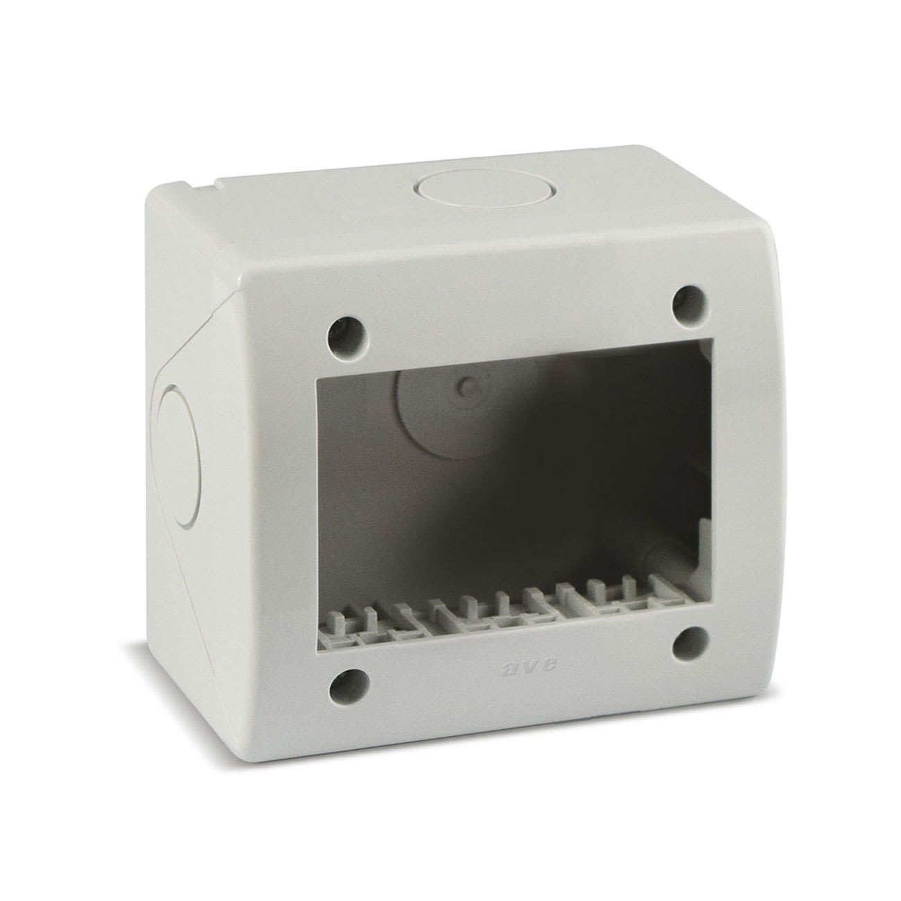 AVE - Contenitore autoportante IP40. S44 colore RAL 7035 per minicanali  3 Mod.