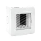AVE - Contenitore autoportante stagno IP55 RAL 9010 per tubo sportello con membrana cedibile 1 Mod. 44ST01B